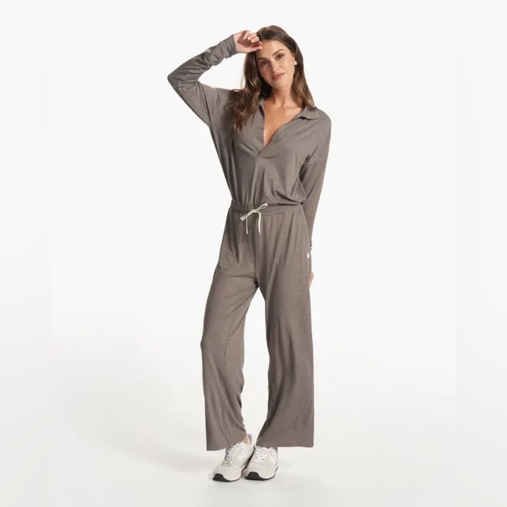 Vuori Women's Lux Intentions Jumpsuit XS Smoke Heather Casual Activewear Casual